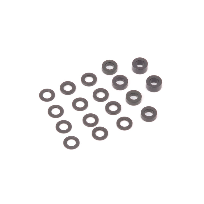 U4314 Schumacher SPEED PACK - ALLOY BLACK M3 WASHERS - 18PC