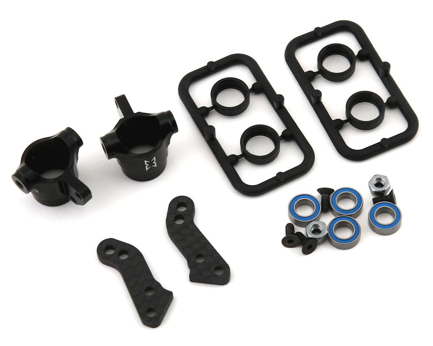 302202 Xray Alu Steering Blocks with Graphite Extension Plates