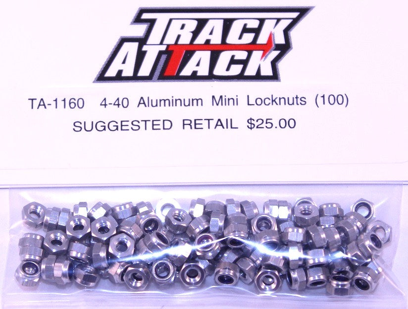 TA-1160 Track Attack 4-40 Aluminum Lock Nuts (100) (1160)