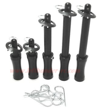 GFR-1040BL Body Posts w/ Clips, Black (1040BL)